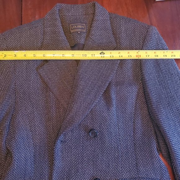 Louben Herringbone Double Breasted Blazer - Picture 12 of 13